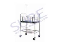 SR-A048 Stainless Steel Baby Bed ( With 4 Wheels)